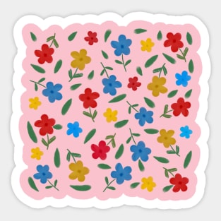 STYLISH COLORFUL FLOWERS PATTERN Sticker